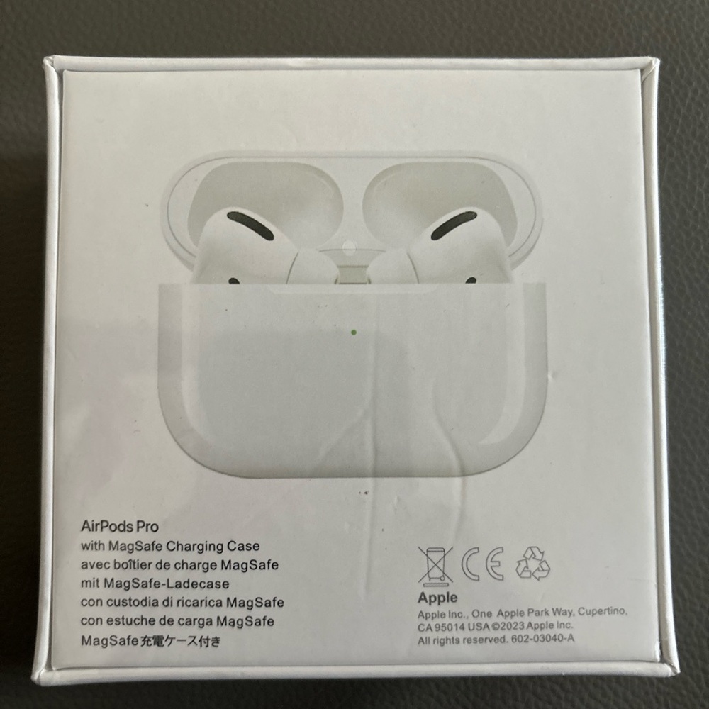 Brand new Apple AirPods Pros with charging case.